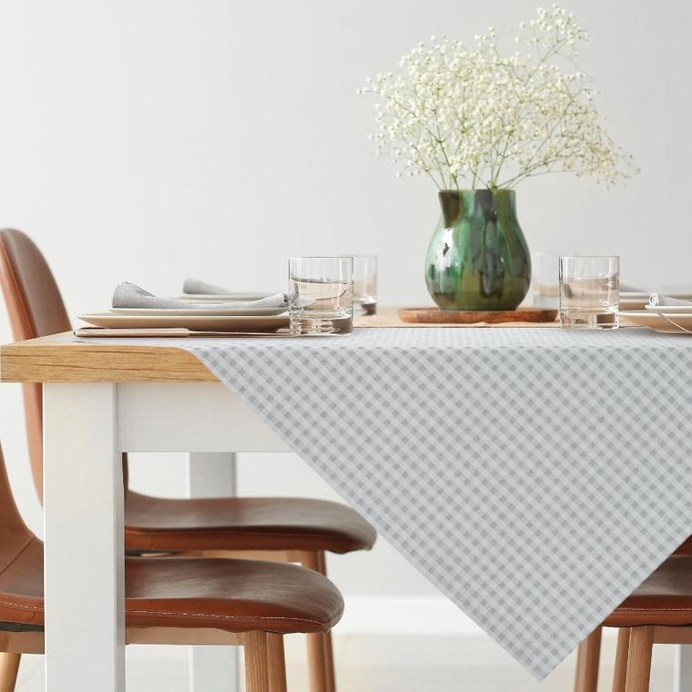 Eurofirany, obrus flash, 85-85 cm, popielaty