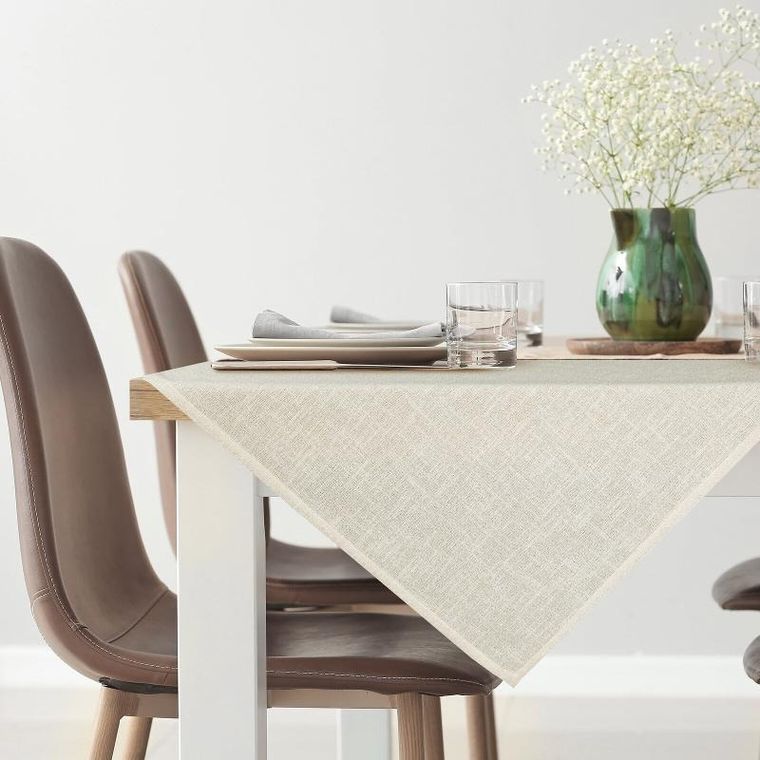 Eurofirany, obrus Ines, 85-85 cm, kremowy