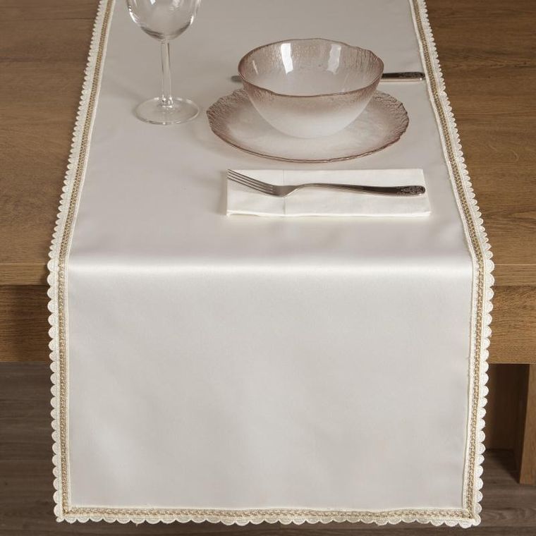 Eurofirany, obrus, Lace, 40-180 cm, kremowy