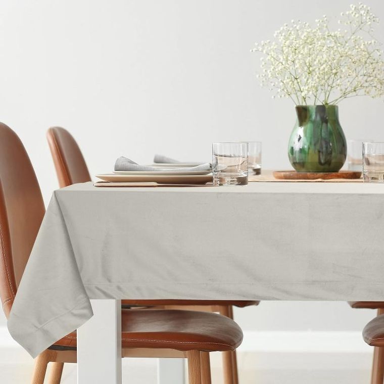 Eurofirany, obrus Melinda, 140-180 cm, srebrny