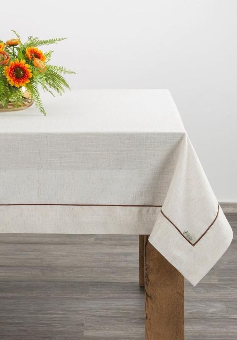 Eurofirany, obrus, Natu, 145-280 cm, naturalny