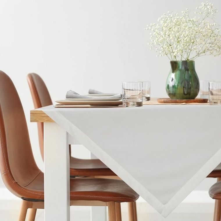 Eurofirany, obrus serweta, 85-85 cm, biały