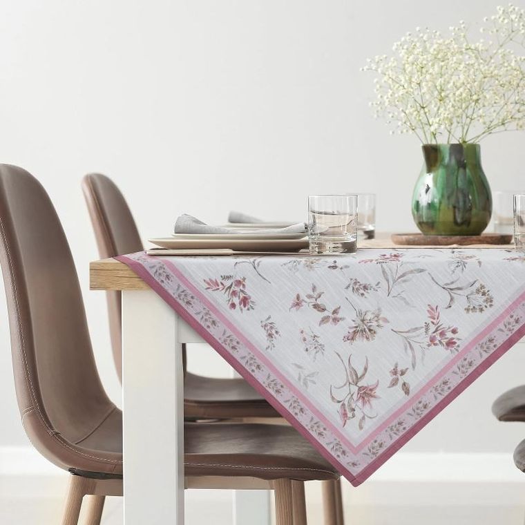 Eurofirany, obrus Summer, 90-90 cm, naturalny