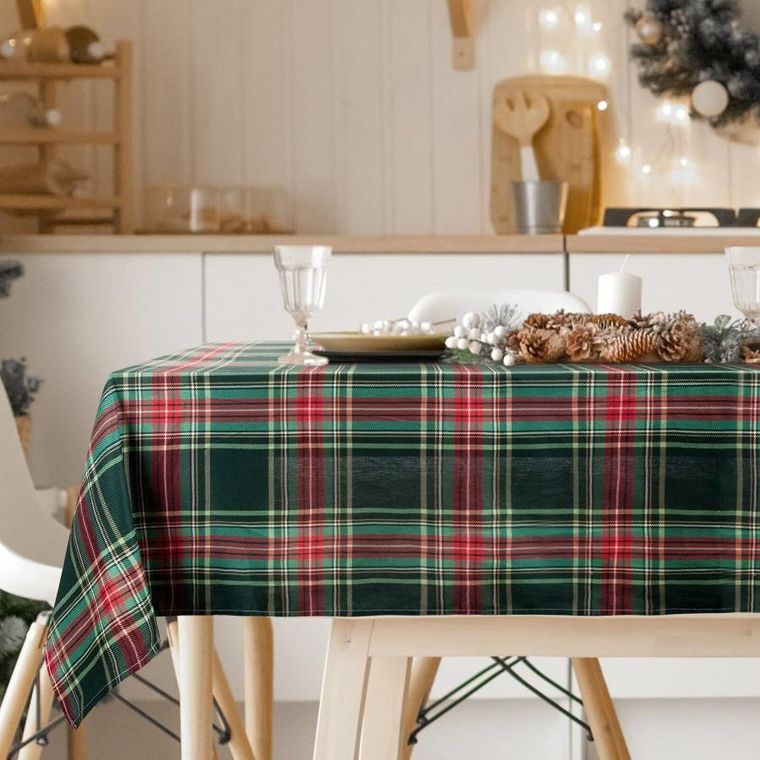 Eurofirany, obrus świąteczny, Aurora, 140-200 cm, czerwony