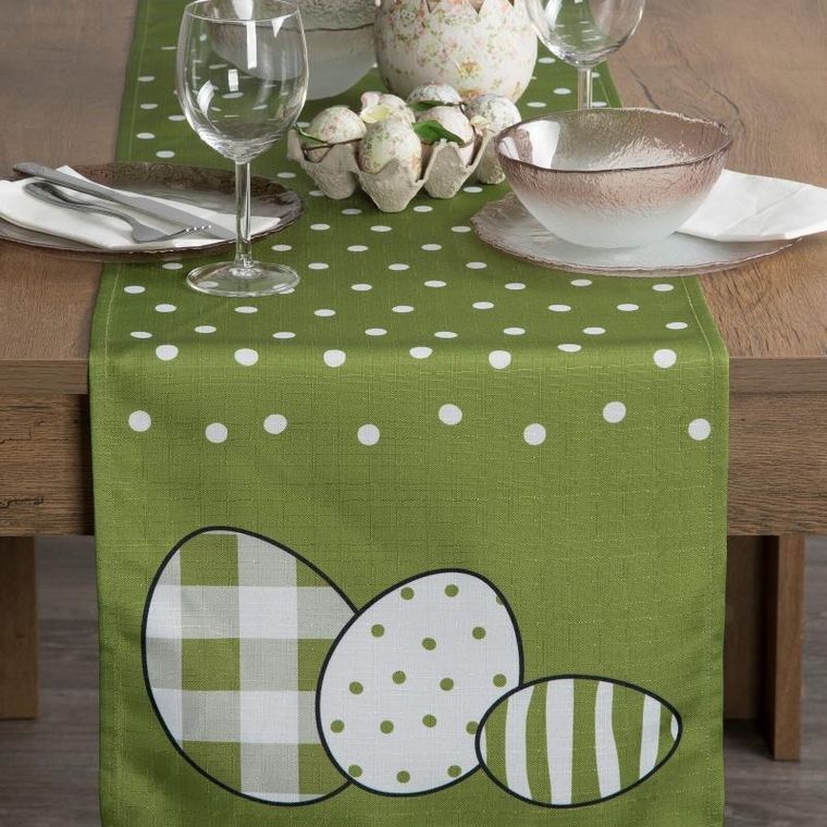 Eurofirany, obrus wiosna, 35-140 cm, zielony