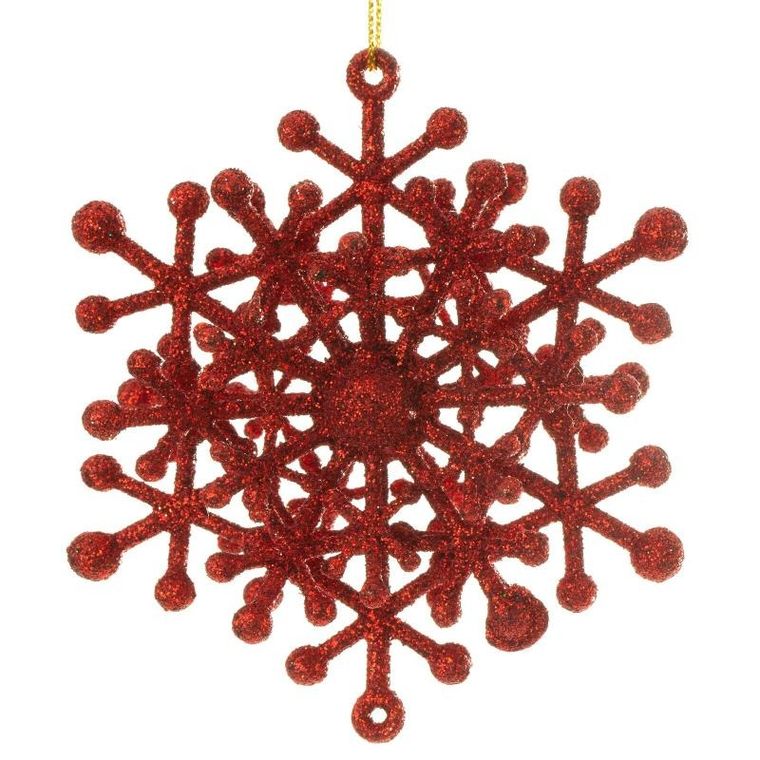 Eurofirany, ozdoba świąteczna, 10-10-5 cm, czerwony