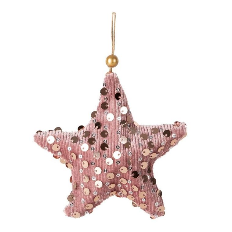 Eurofirany, ozdoba świąteczna, 11-11 cm, różowy