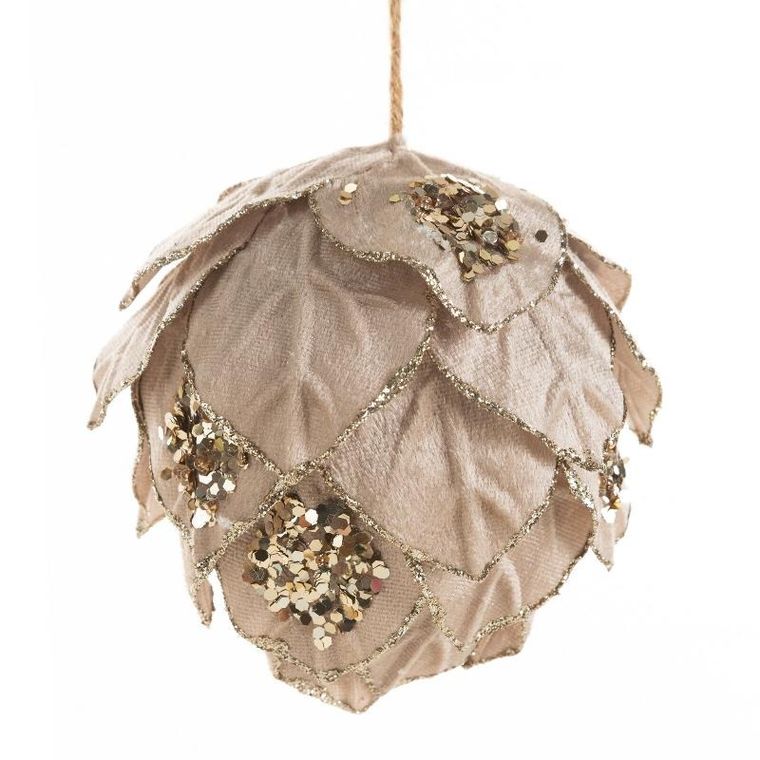 Eurofirany, ozdoba świąteczna, 12-12-13 cm, beżowy