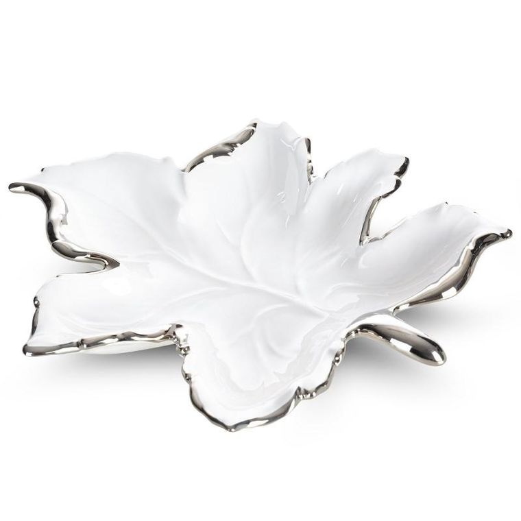 Eurofirany, patera dekoracyjna Abbi, 33-35-6 cm, biały