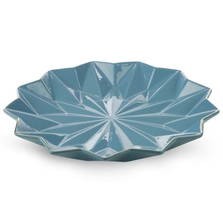 Eurofirany, patera dekoracyjna, Alani, 33-33-4 cm, niebieski