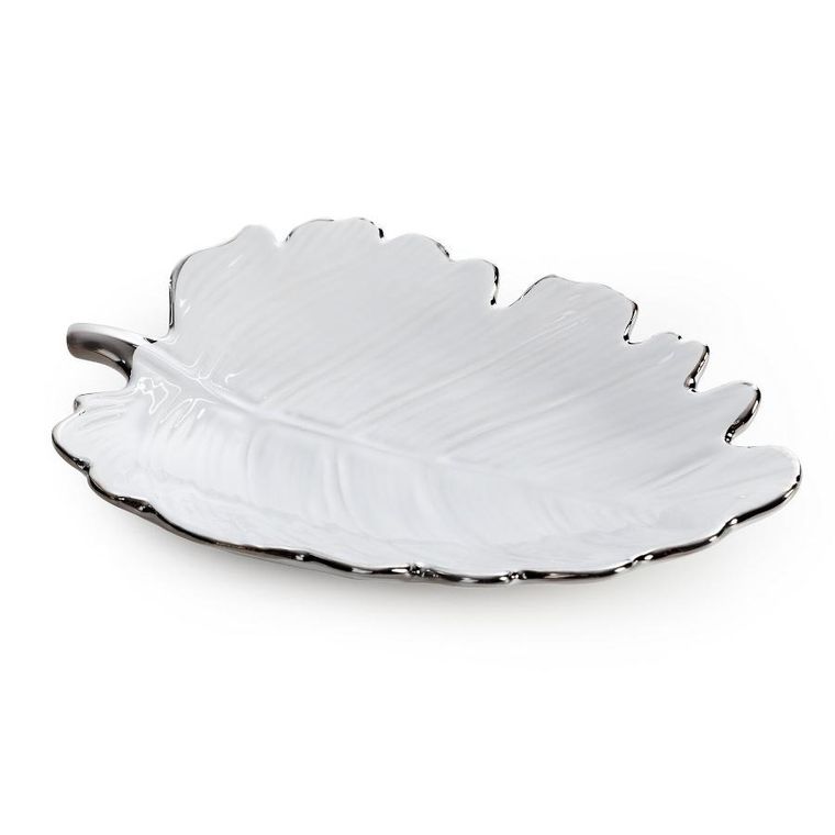 Eurofirany, patera dekoracyjna, Alma, 20-15-4 cm, biały