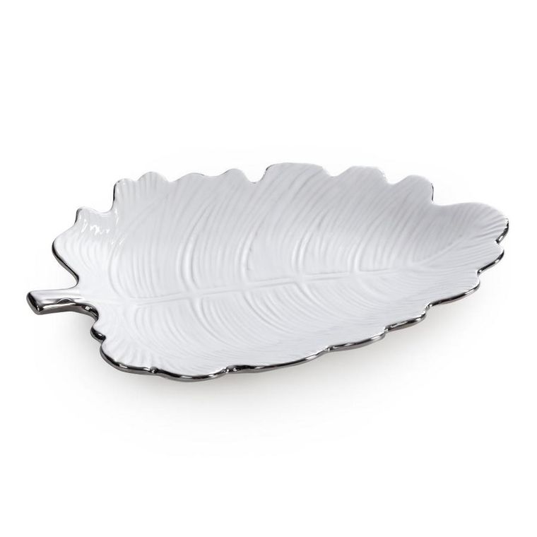 Eurofirany, patera dekoracyjna, Alma, 26-18-4 cm, biały