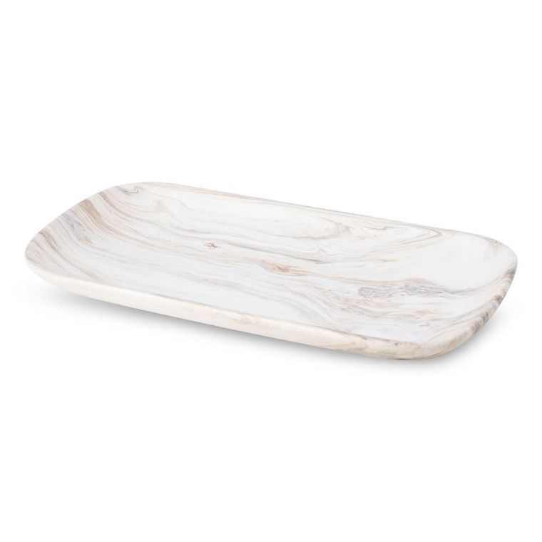 Eurofirany, patera dekoracyjna, Asli, 30-16-3 cm, biały