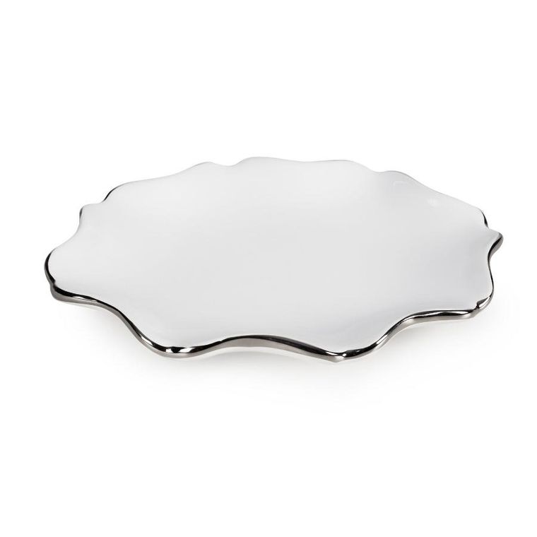 Eurofirany, patera dekoracyjna, Auren, 20-15-3 cm, biały