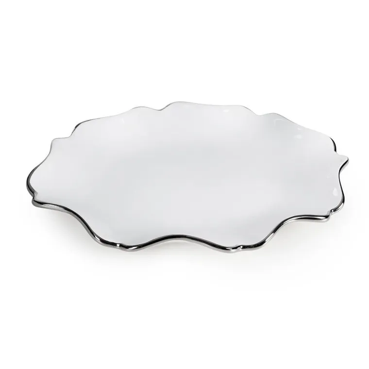 Eurofirany, patera dekoracyjna, Auren, 25-18-3 cm, biały