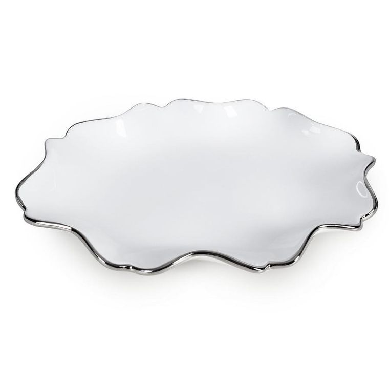 Eurofirany, patera dekoracyjna, Auren, 30-21-4 cm, biały