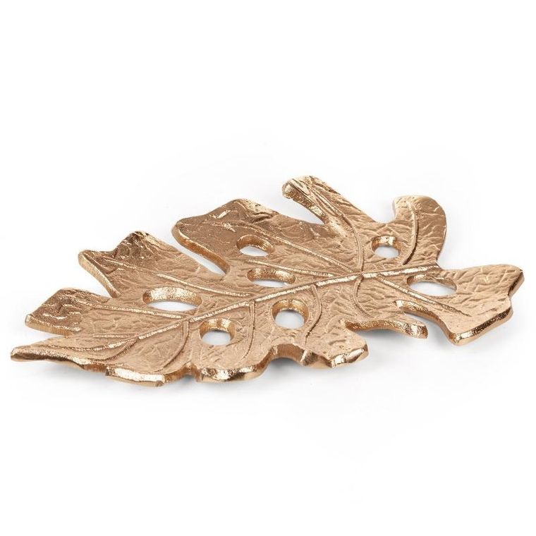 Eurofirany, patera dekoracyjna, Dalia, 27-17-1 cm, złoty