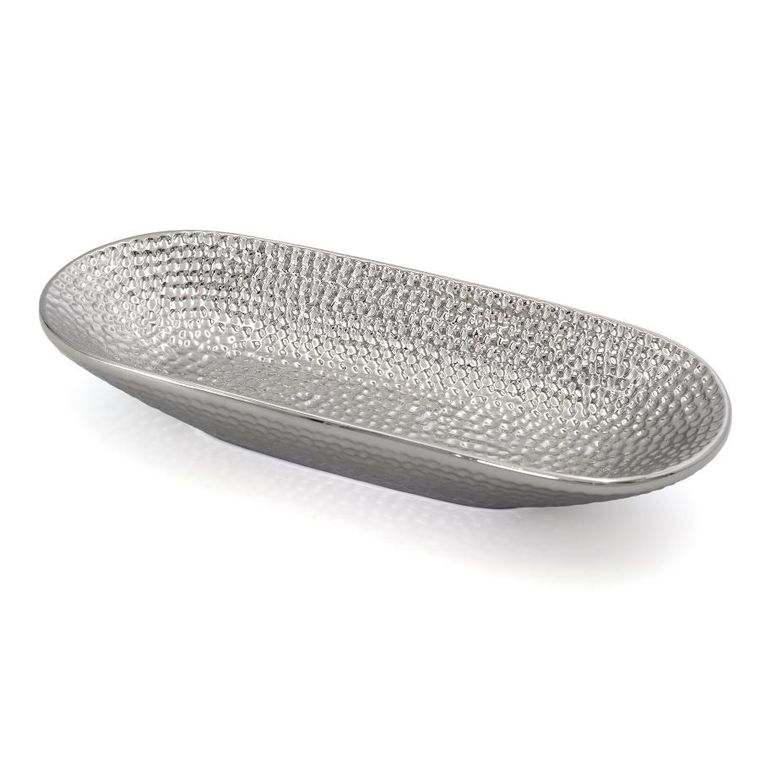 Eurofirany, patera dekoracyjna, Greg, 31-13-5 cm, srebrny