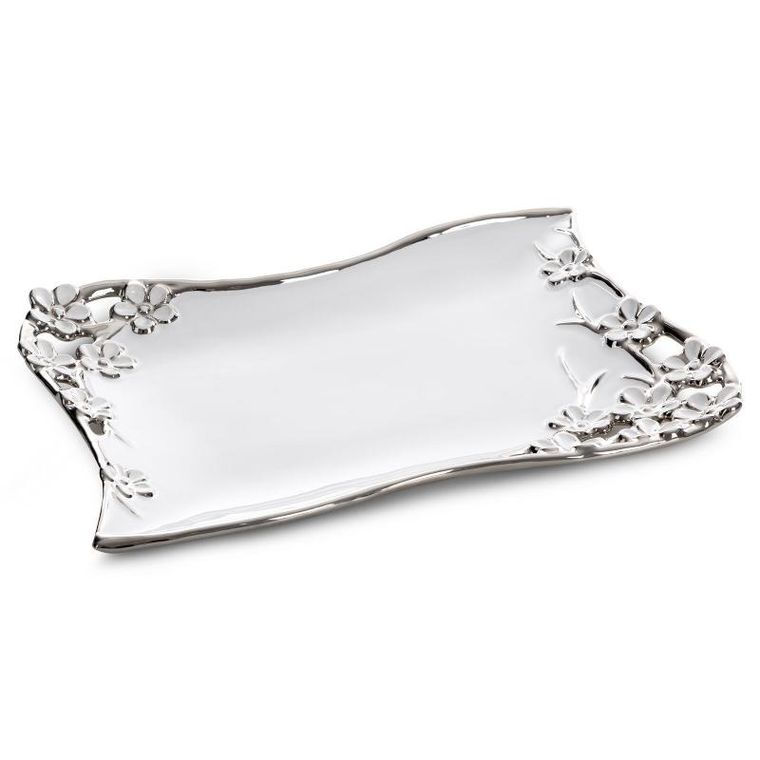 Eurofirany, patera dekoracyjna, Karin, 36-26-4 cm, biały