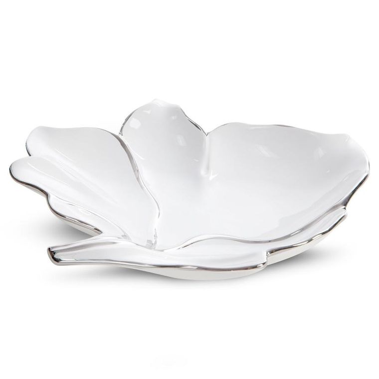 Eurofirany, patera dekoracyjna, Neris, 30-28-6 cm, biały