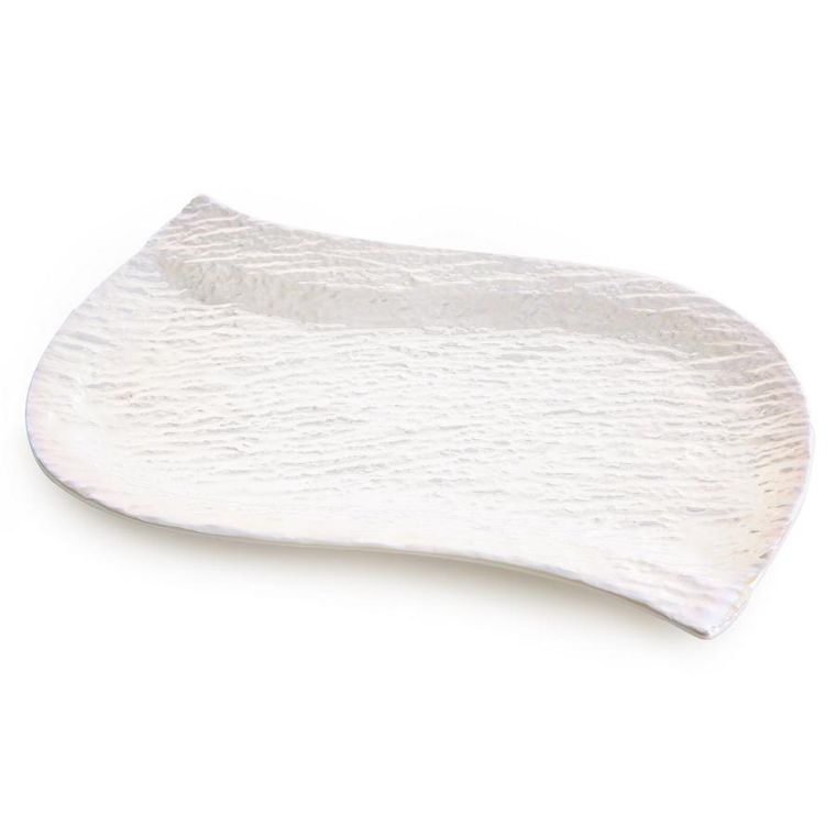 Eurofirany, patera dekoracyjna, Nina, 26-18-2 cm, perłowy