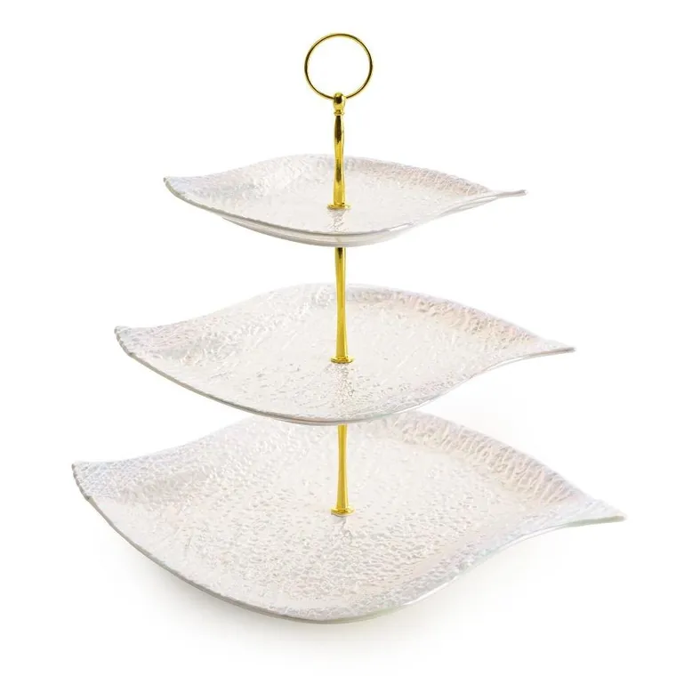 Eurofirany, patera dekoracyjna, Nina, 27-28-30 cm, perłowy