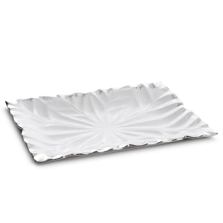 Eurofirany, patera dekoracyjna, Nira, 35-26-3 cm, biały