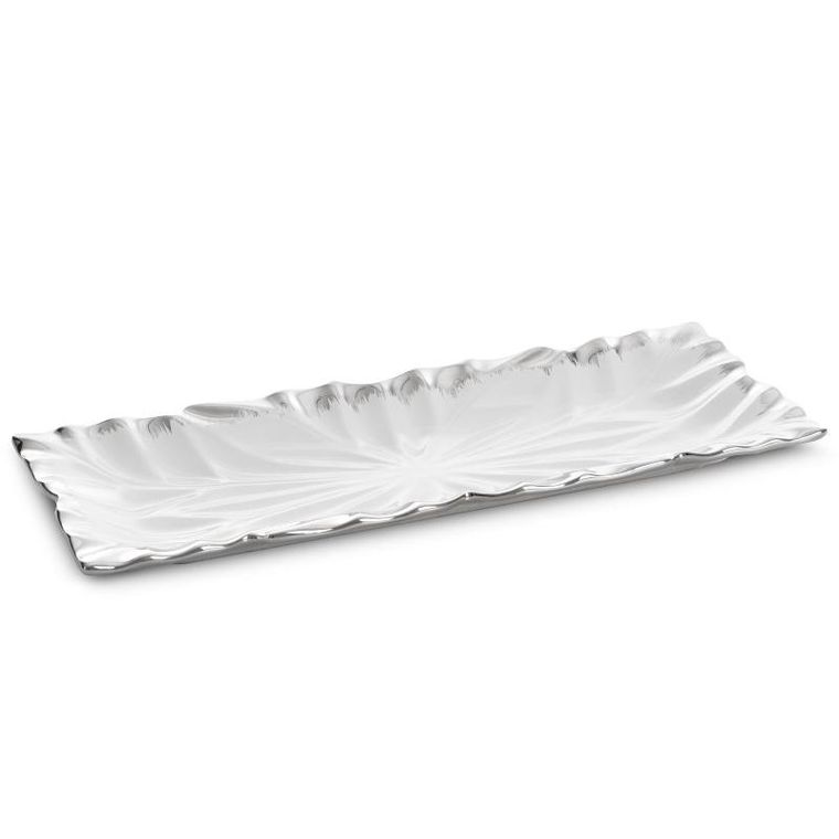 Eurofirany, patera dekoracyjna, Nira, 38-15-3 cm, biały