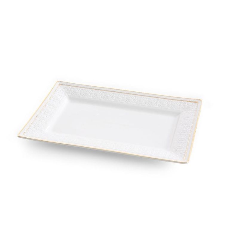 Eurofirany, patera dekoracyjna, Olivia, 26-16-2 cm, biały