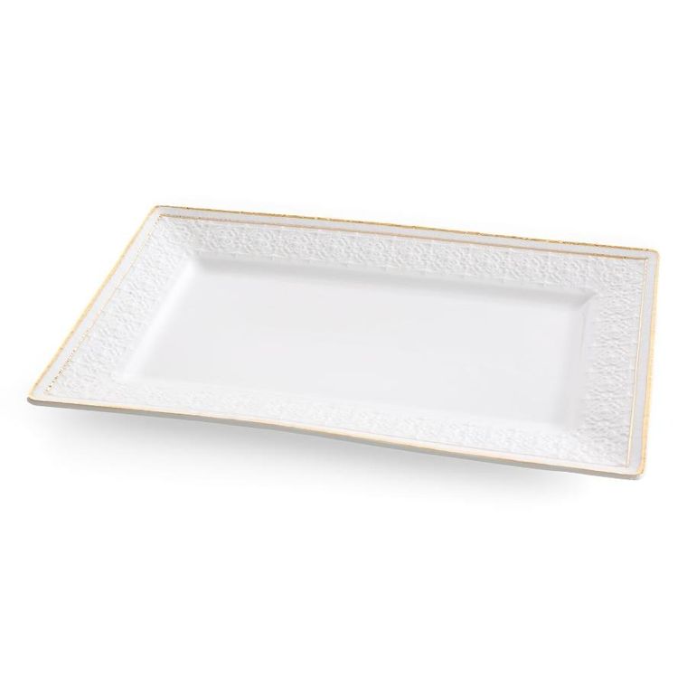 Eurofirany, patera dekoracyjna, Olivia, 31-19-2 cm, biały