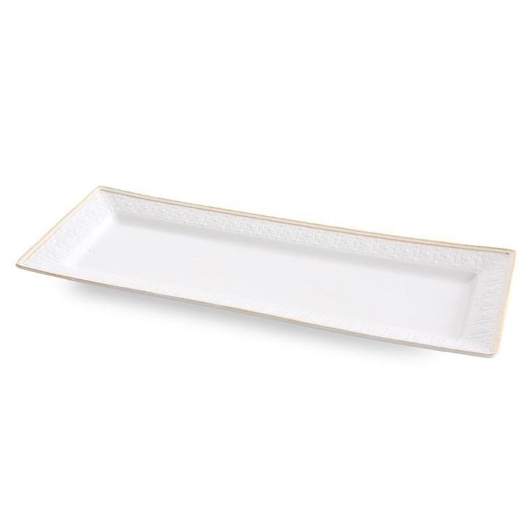 Eurofirany, patera dekoracyjna, Olivia, 39-15-3 cm, biały