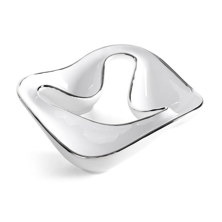 Eurofirany, patera dekoracyjna, Rob, 23-23-6 cm, biały