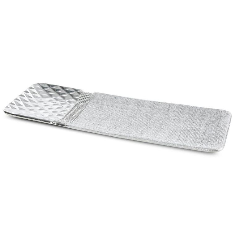 Eurofirany, patera dekoracyjna, Solen, 39-13-3 cm, srebrny