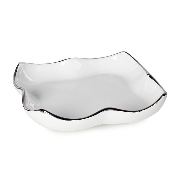 Eurofirany, patera dekoracyjna, Tony, 20-20-5 cm, biały