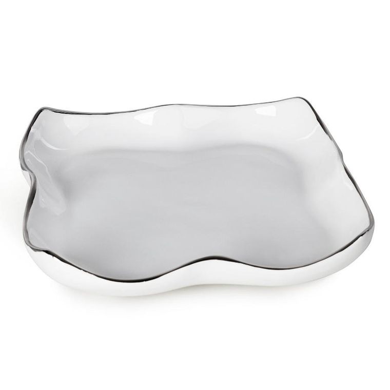 Eurofirany, patera dekoracyjna, Tony, 25-25-6 cm, biały