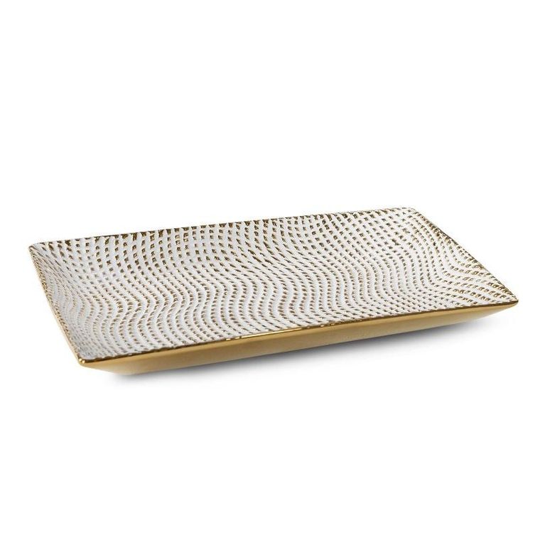 Eurofirany, patera dekoracyjna, Verda, 35-20-4 cm, biały