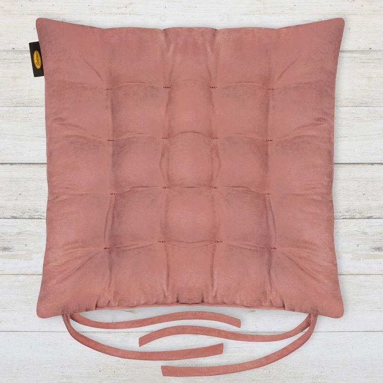 Eurofirany, poduszka na krzesło, Ada, 40-40-6 cm, różowy