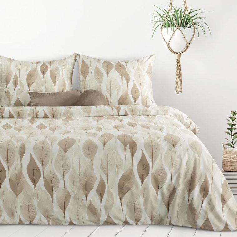 Eurofirany, pościel d91 Dafne, 160-200 cm, brązowy