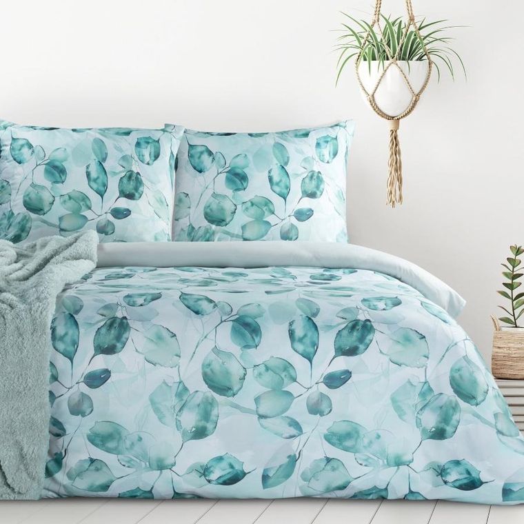 Eurofirany, pościel d91, Verano5, 220-200 cm, ciemnomiętowy