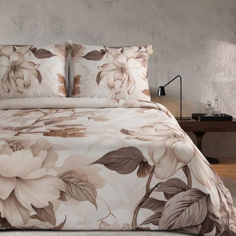 Eurofirany, pościel, Dakota, 220-200 cm, ciemnobeżowy