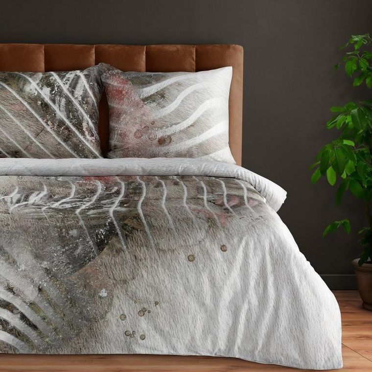 Eurofirany, pościel Eva, 220-200 cm, szarobeżowy