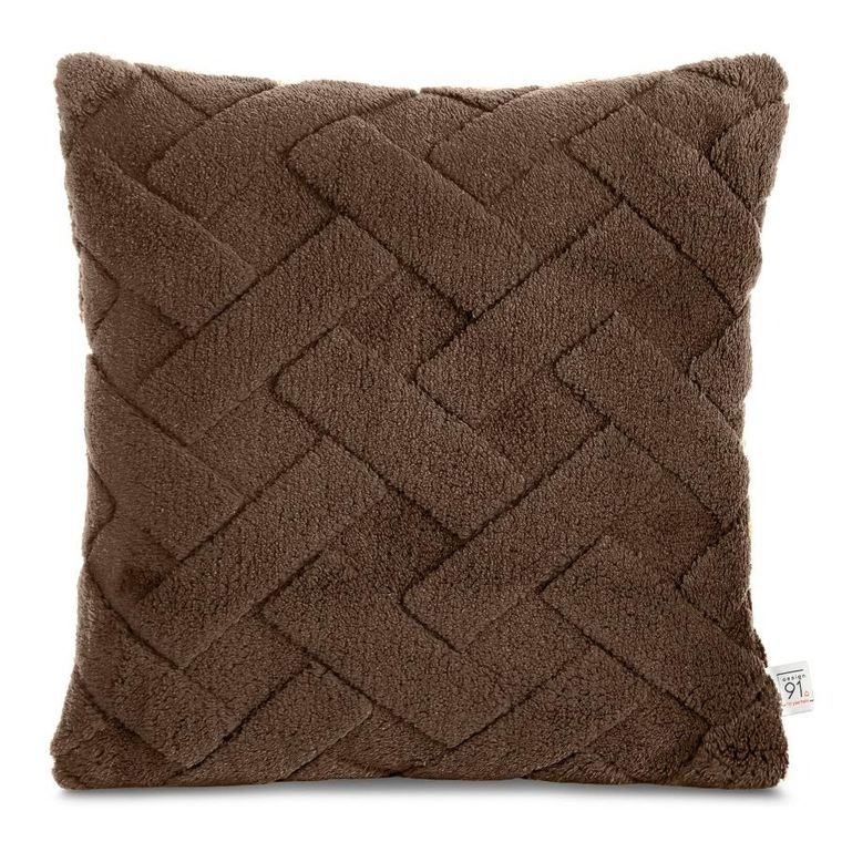 Eurofirany, poszewka design91, 45-45 cm, ciemnobrązowy