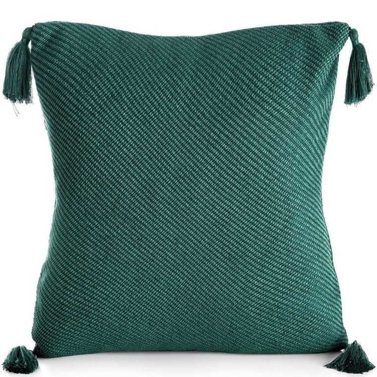 Eurofirany, poszewka Poly, 45-45 cm, ciemnozielony