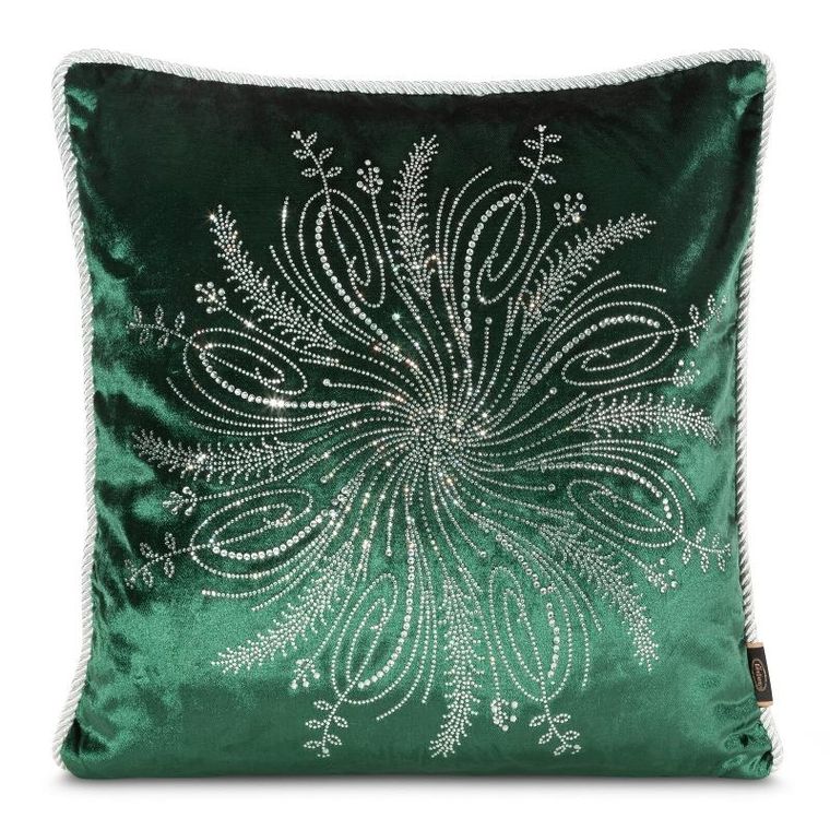 Eurofirany, poszewka Royal, 45-45 cm, ciemnozielony