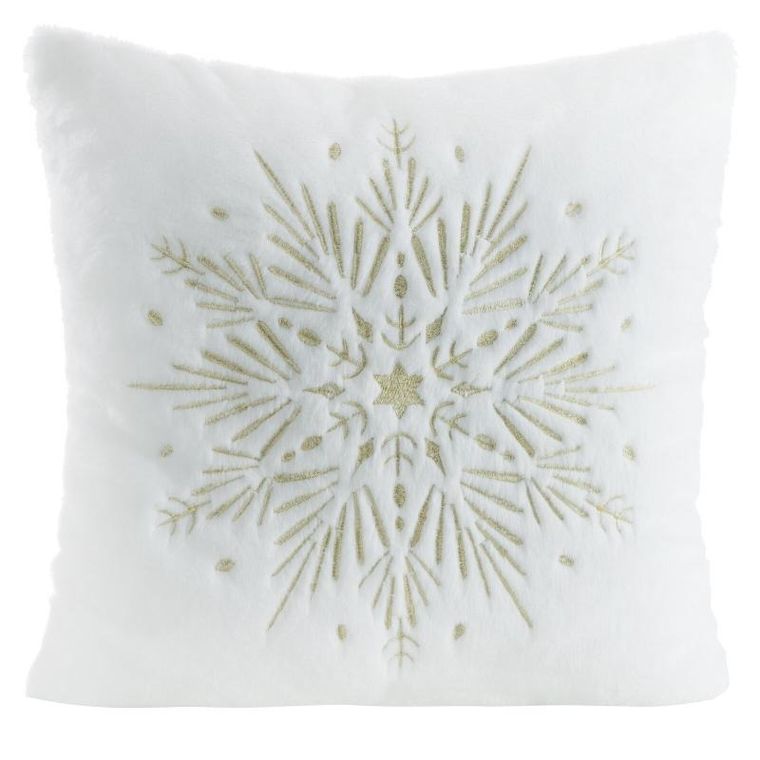 Eurofirany, poszewka świąteczna, 45-45 cm, biały