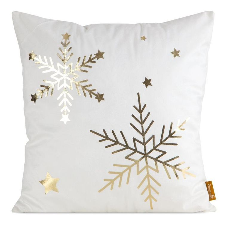 Eurofirany, poszewka świąteczna, 45-45 cm, biały