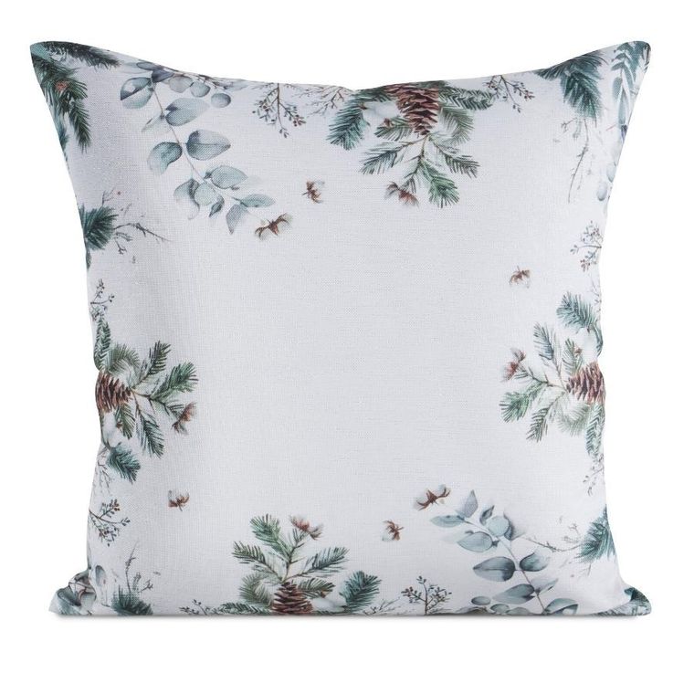 Eurofirany, poszewka świąteczna, 45-45 cm, biały