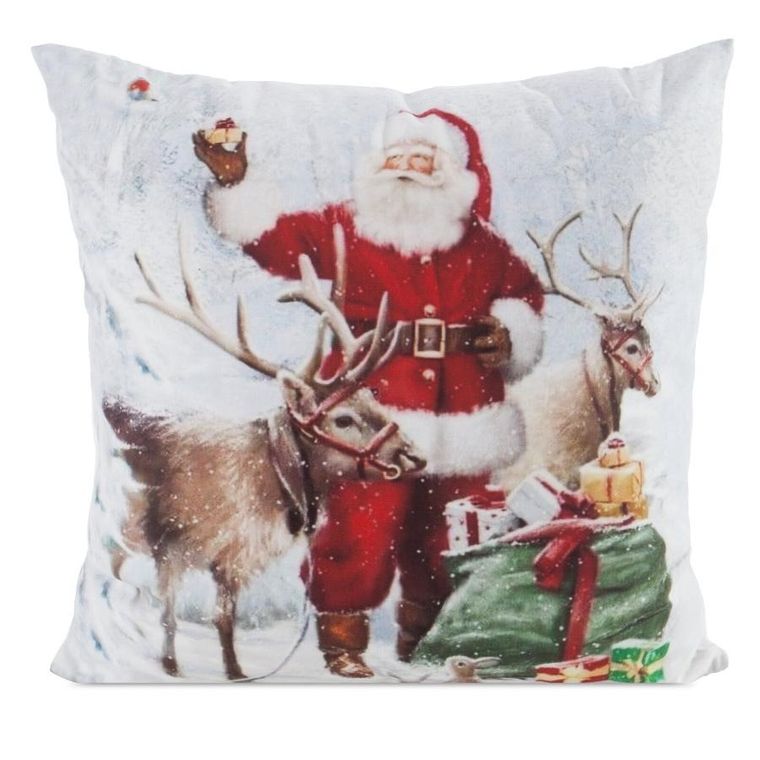 Eurofirany, poszewka świąteczna, 45-45 cm, biały