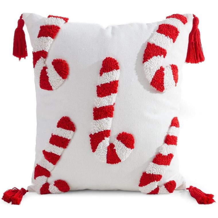 Eurofirany, poszewka świąteczna, 45-45 cm, biały