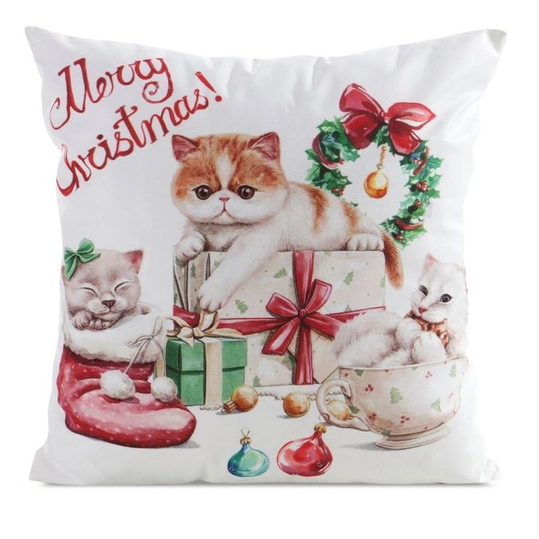 Eurofirany, poszewka świąteczna, 45-45 cm, biały